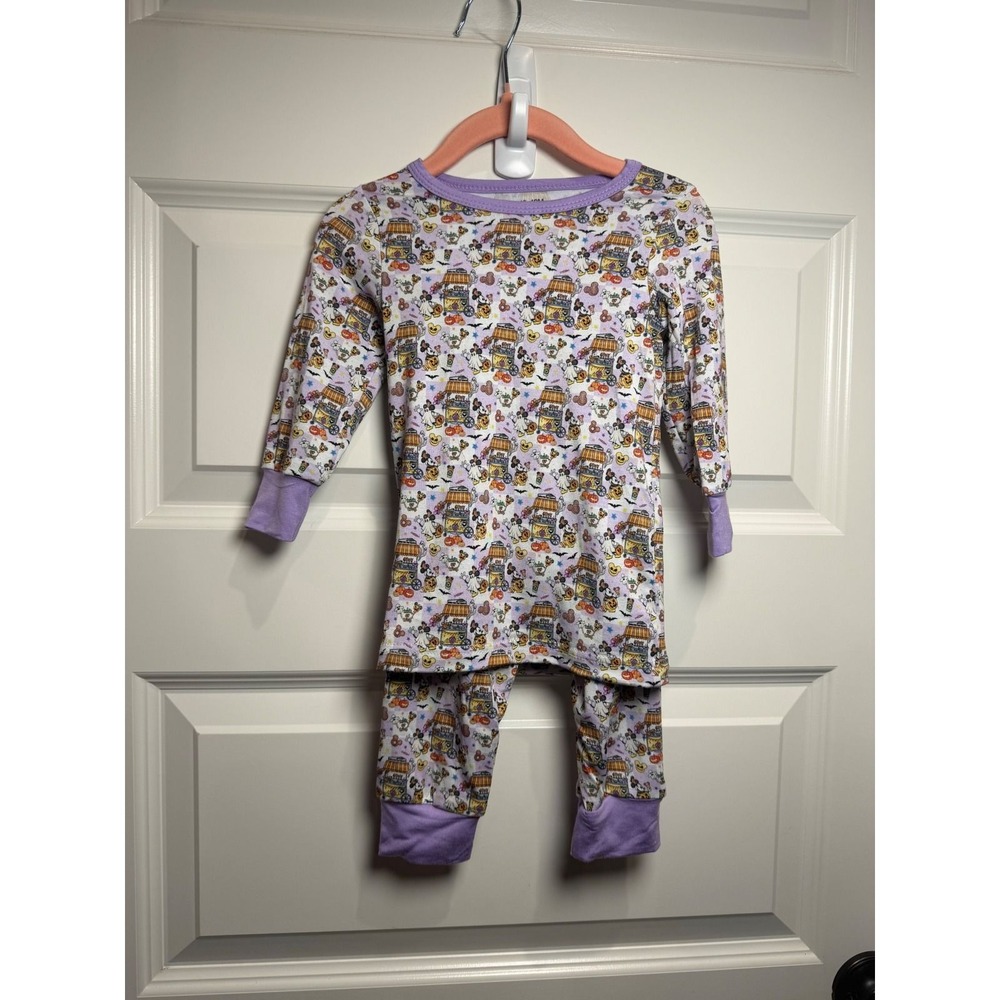 Disney Mickey Halloween Bamboo Viscose Pajamas Set Purple 12-18M